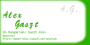 alex gaszt business card